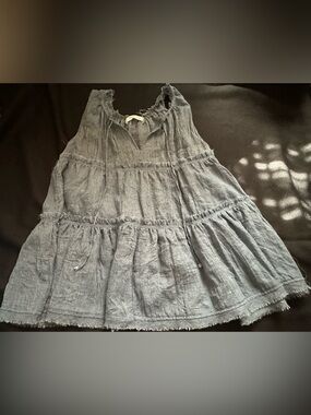Mustard Seed Blue Babydoll Blouse
